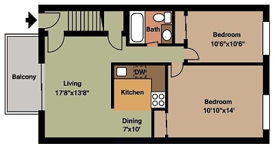 Master Two Bedroom w/SQ